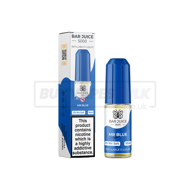 Mr Blue Bar Juice 5000 Nic Salt E-Liquid Pack of 10 x (10ml)