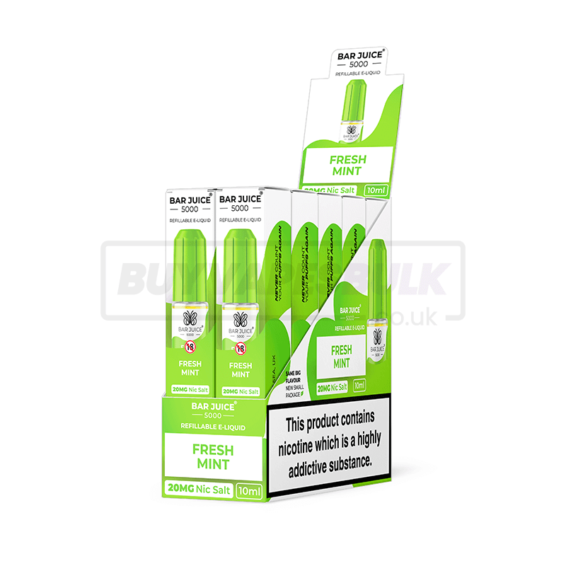 Fresh Mint Bar Juice 5000 Nic Salt E-Liquid Pack of 10 – Buy Vapes Bulk