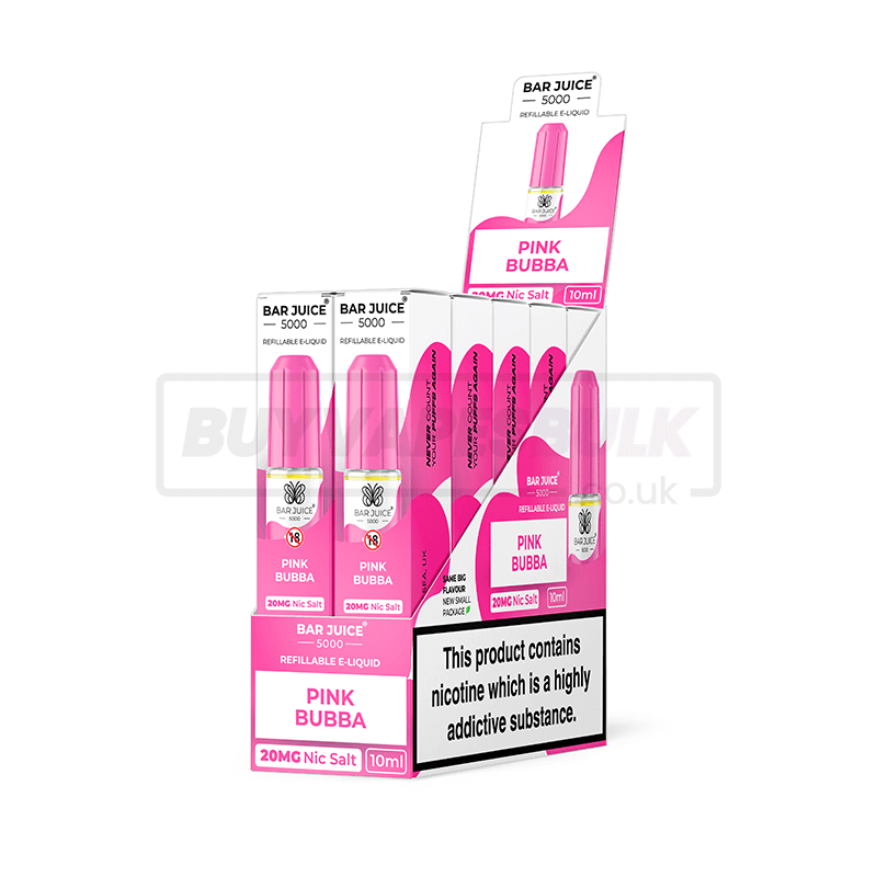 Bubba Juice Vape Pink Bubba Bar Juice 5000 Nic Salt E-Liquid Pack of 10 –  Buy