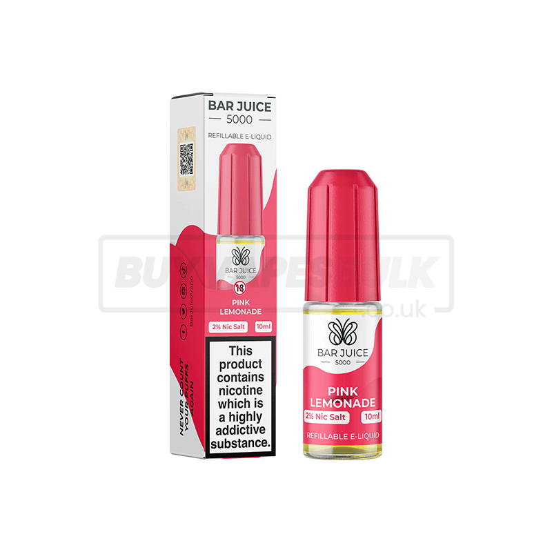 Pink Lemonade Bar Juice 5000 Nic Salt E-Liquid Pack of 10 x (10ml)