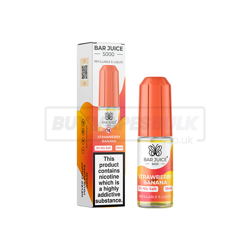 Strawberry Banana Bar Juice 5000 Nic Salt E-Liquid Pack of 10 x (10ml)
