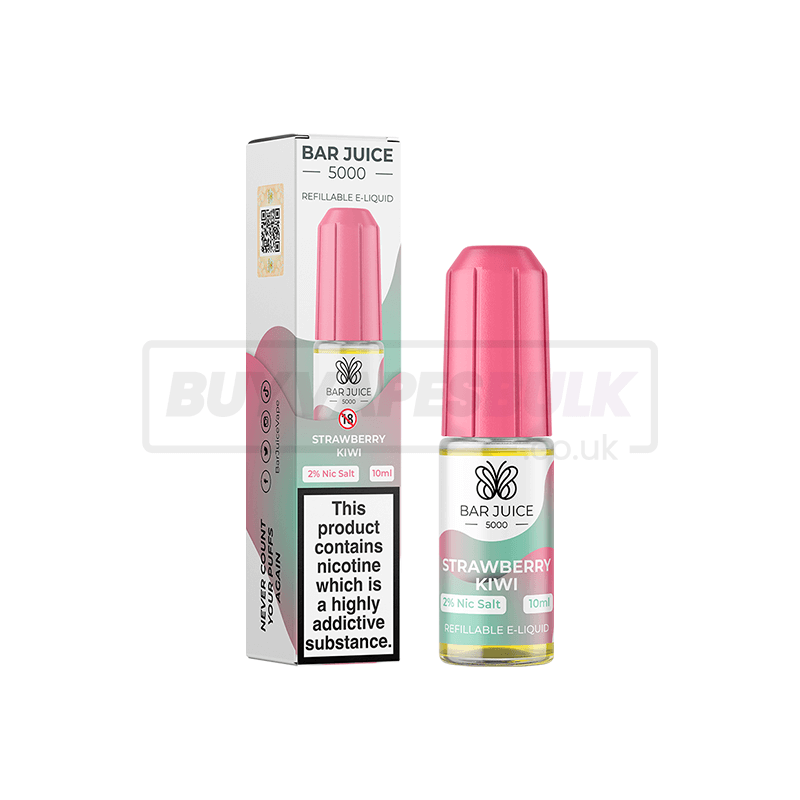 Strawberry Kiwi Bar Juice 5000 Nic Salt E-Liquid Pack of 10 x (10ml)