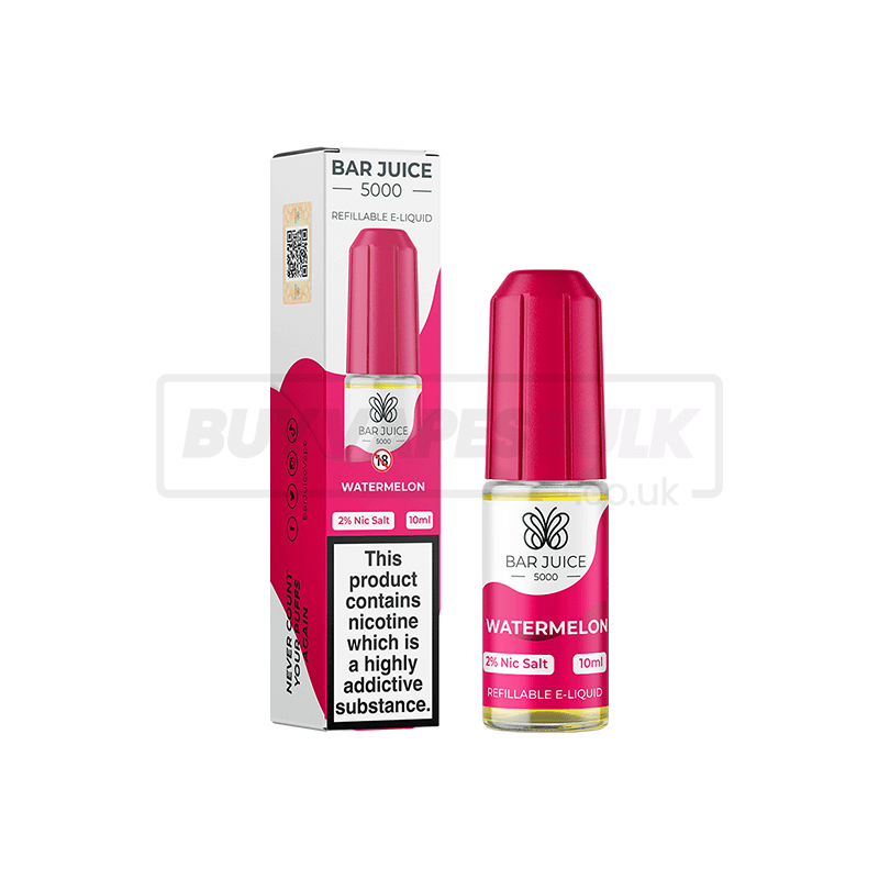 Watermelon Bar Juice 5000 Nic Salt E-Liquid Pack of 10 x (10ml)