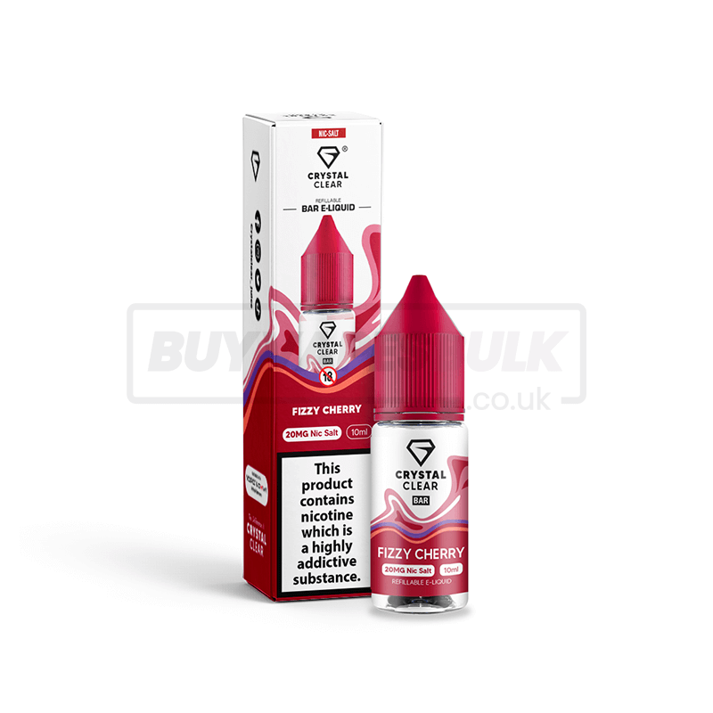 Fizzy Cherry Crystal Clear Juice Nic Salt E-Liquid Pack of 10 x (10ml)