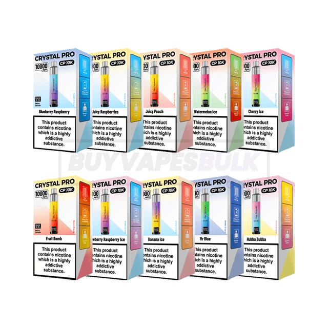Crystal Pro CP 10K Prefilled Vape Kit 5 Pack