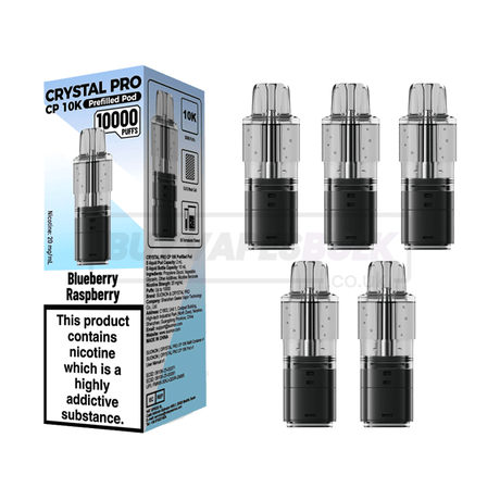 Crystal Pro CP 10K Prefilled Pods 5 Pack Blueberry Raspberry