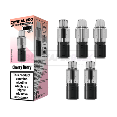 Crystal Pro CP 10K Prefilled Pods 5 Pack Cherry Berry