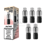Crystal Pro CP 10K Prefilled Pods 5 Pack Juicy Peach