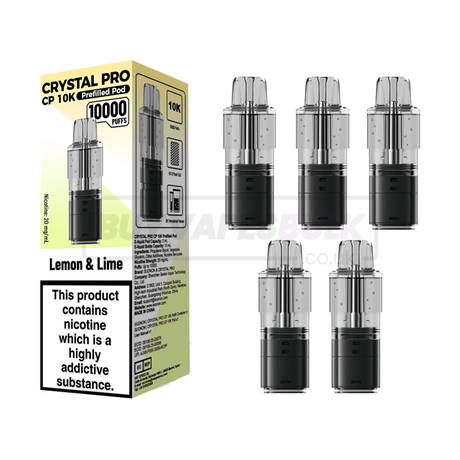 Crystal Pro CP 10K Prefilled Pods 5 Pack Lemon Lime