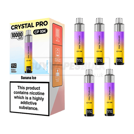 Crystal Pro CP 10K Prefilled Vape Kit 5 Pack Banana Ice