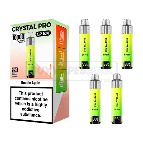Double Apple Crystal Pro CP 10K Prefilled Vape Kit 5 Pack