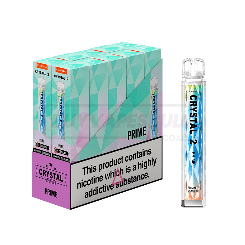 Prime QUEVVI Crystal Bar 2 600 Puff Disposable Vape 10 Pack
