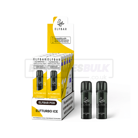 Elfbar 600 Prefilled Pods 10 Pack Elfturbo Ice (Energy Drink + Ice)