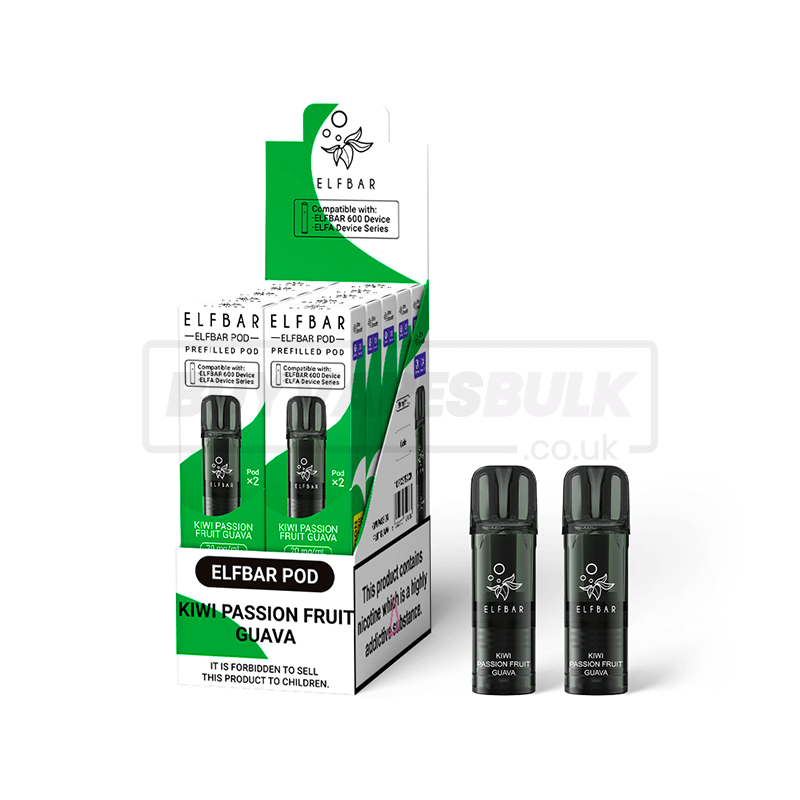 Elfbar 600 Prefilled Pods 10 Pack Kiwi Passion Fruit Guava