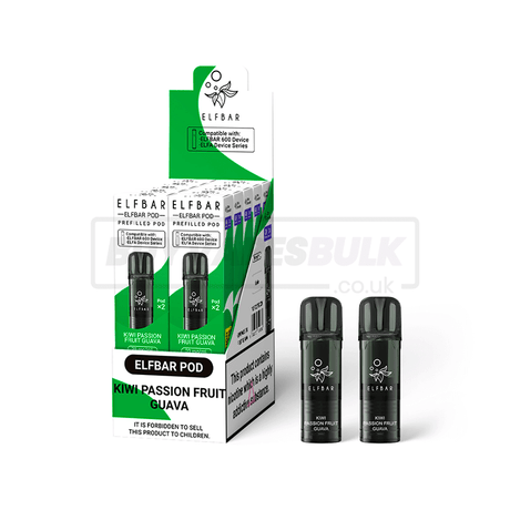 Elfbar 600 Prefilled Pods 10 Pack Kiwi Passion Fruit Guava