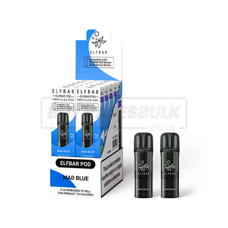 Elfbar 600 Prefilled Pods 10 Pack Mad Blue