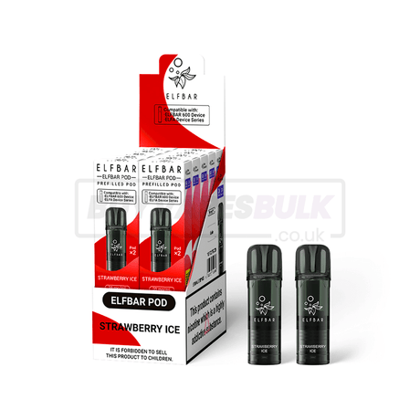 Elfbar 600 Prefilled Pods 10 Pack Strawberry Ice