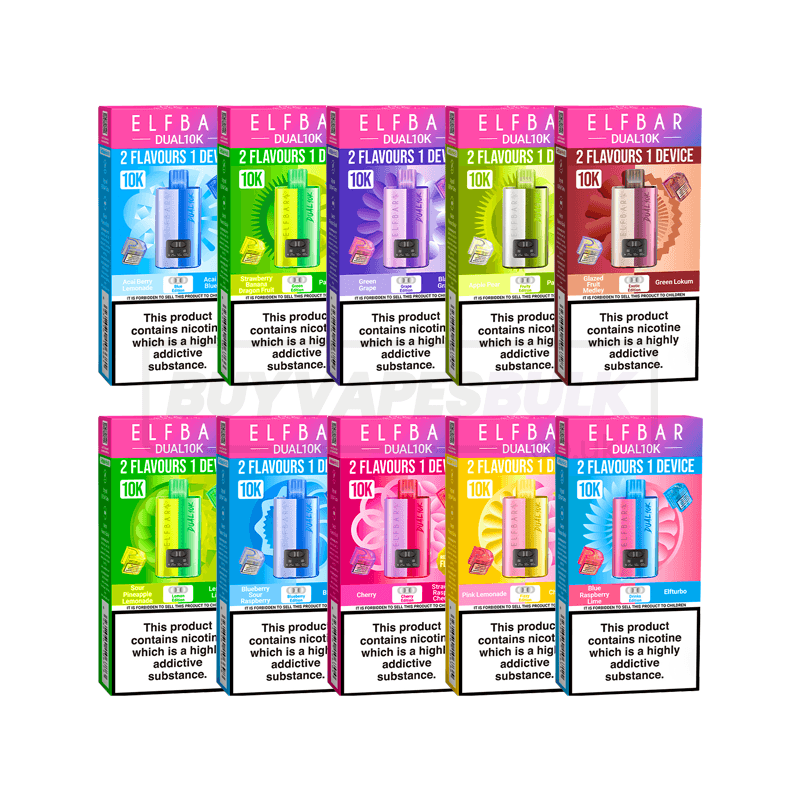 Elf Bar Dual 10K Prefilled Vape Kit 5 Pack