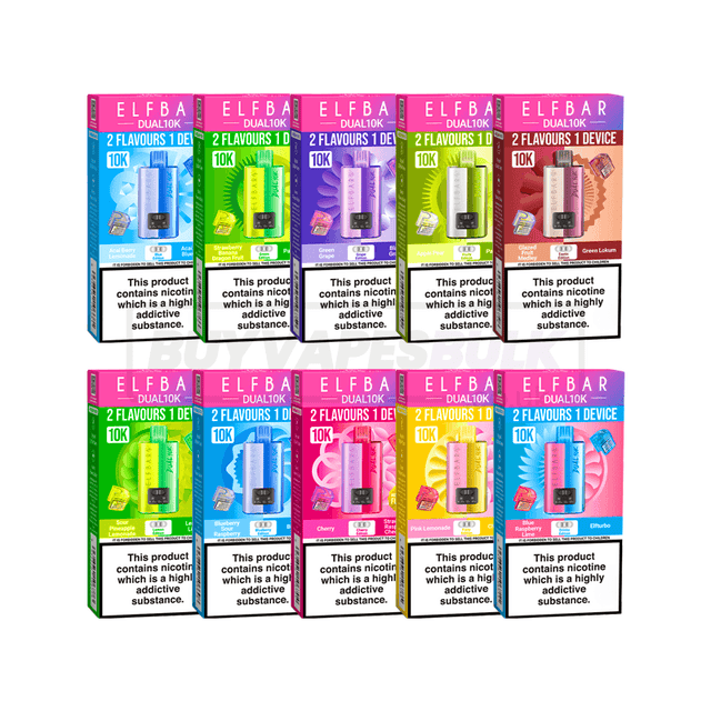 Elf Bar Dual 10K Prefilled Vape Kit 5 Pack