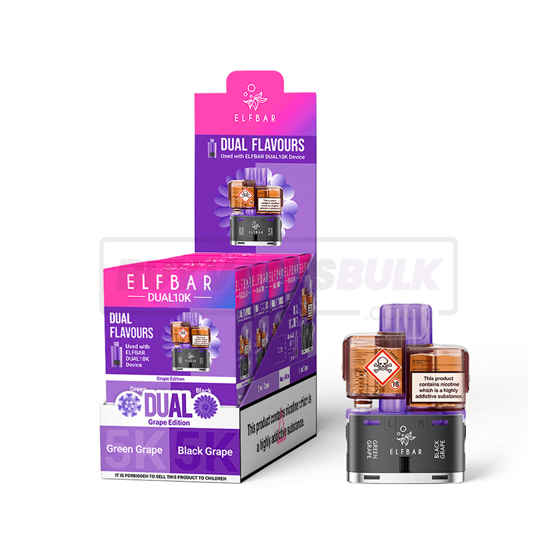 Elf Bar Dual 10K Prefilled Pods 5 Pack Grape Edition