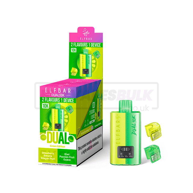 Green Edition Elfbar Dual 10K Vape Kit 5 Pack