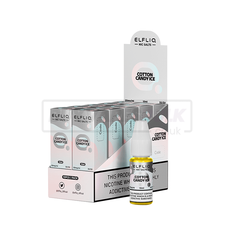 elfbar cotton candy liquid ELFLIQ Cotton Candy Ice (5mg) main image 0