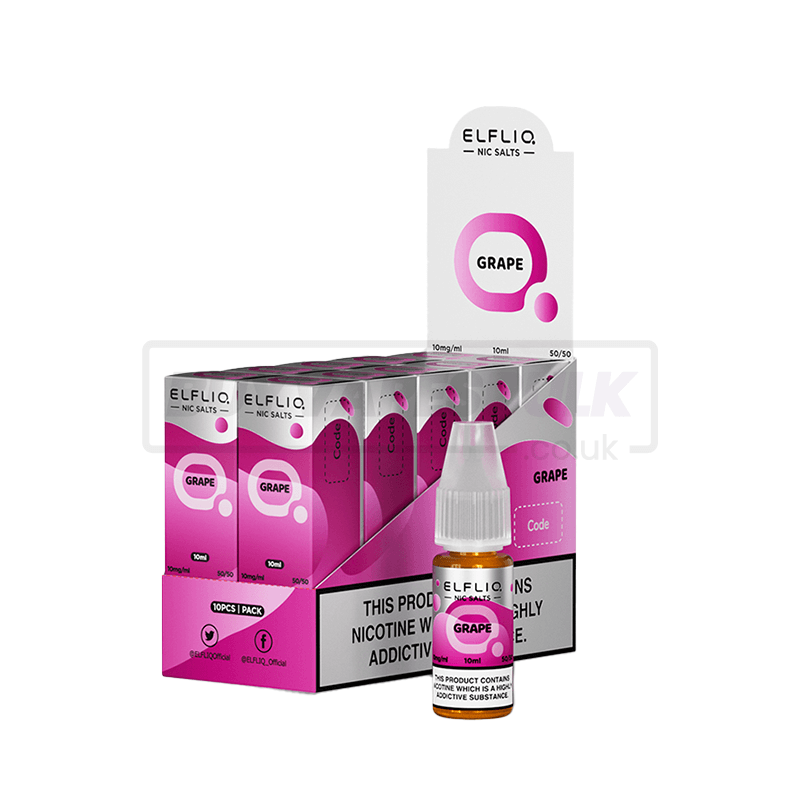 elfbar grape liquid Grape Elfliq by Elf Bar Nic Salt E-Liquid Pack of 10 – Buy Vapes Bulk