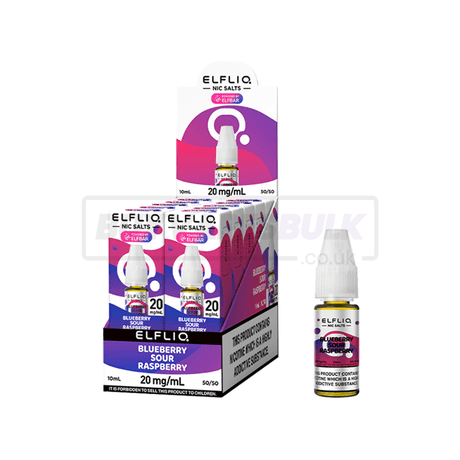Elfliq Elfbar Nic Salt E-Liquid 10 Pack Blue Sour Raspberry
