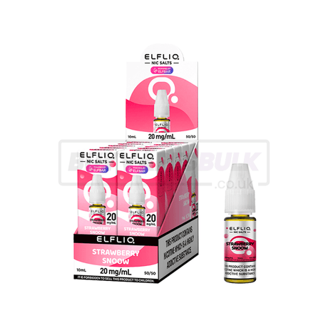 Elfliq Elfbar Nic Salt E-Liquid 10 Pack Strawberry Snoow (Ice Cream)