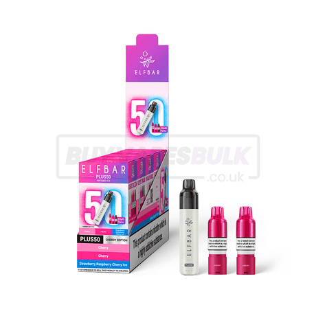 Elfbar Plus 50 Prefilled Pod Kit Box of 5 Cherry Edition