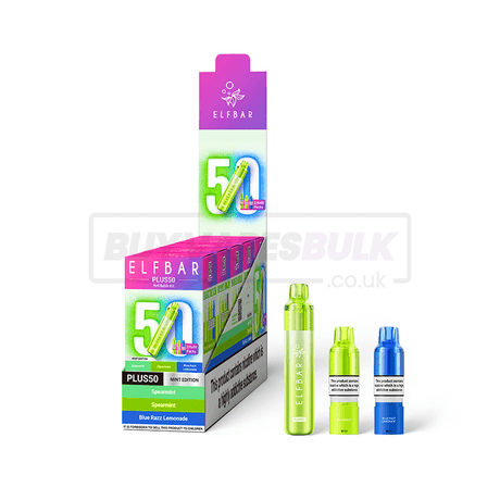 Elfbar Plus 50 Prefilled Pod Kit Box of 5 Mint Edition