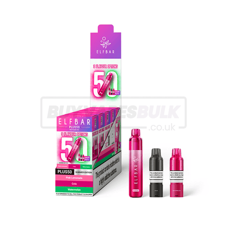 Elfbar Plus 50 Prefilled Pod Kit Box of 5 Summer Edition