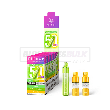 Elfbar Plus 50 Prefilled Pod Kit Box of 5 Tropical Edition