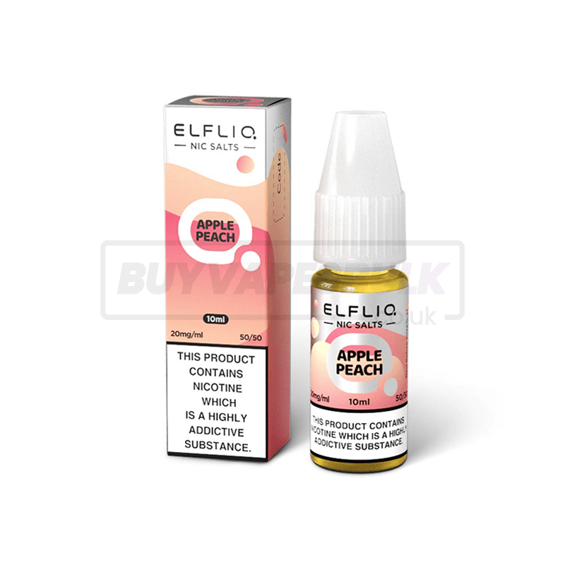 Apple Peach Elfliq by Elf Bar Nic Salt E-Liquid Pack of 10 x (10ml)