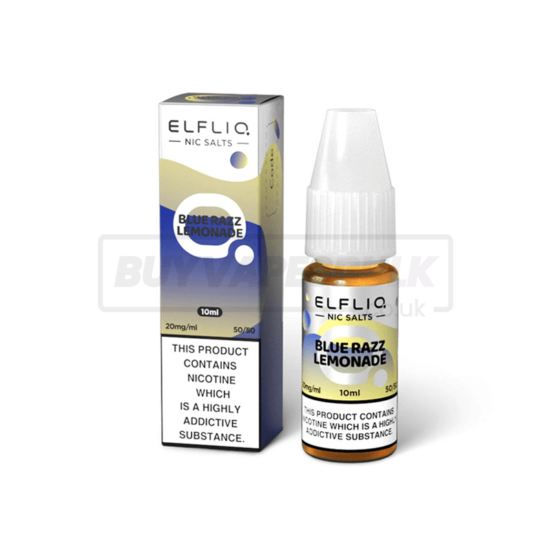 Blue Razz Lemonade Elfliq by Elf Bar Nic Salt E-Liquid Pack of 10 x (10ml)