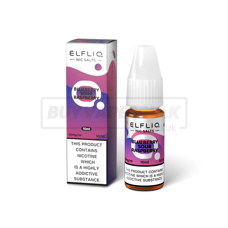 Blueberry Sour Raspberry Elfliq by Elf Bar Nic Salt E-Liquid Pack of 10 x (10ml)