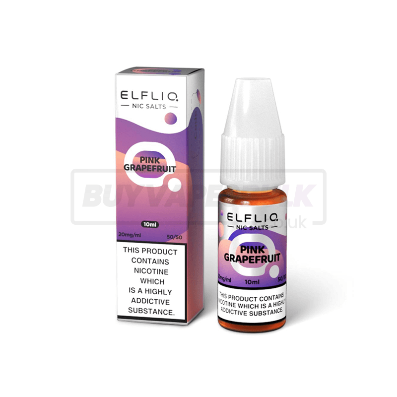 Pink Grapefruit Elfliq by Elf Bar Nic Salt E-Liquid Pack of 10 x (10ml)