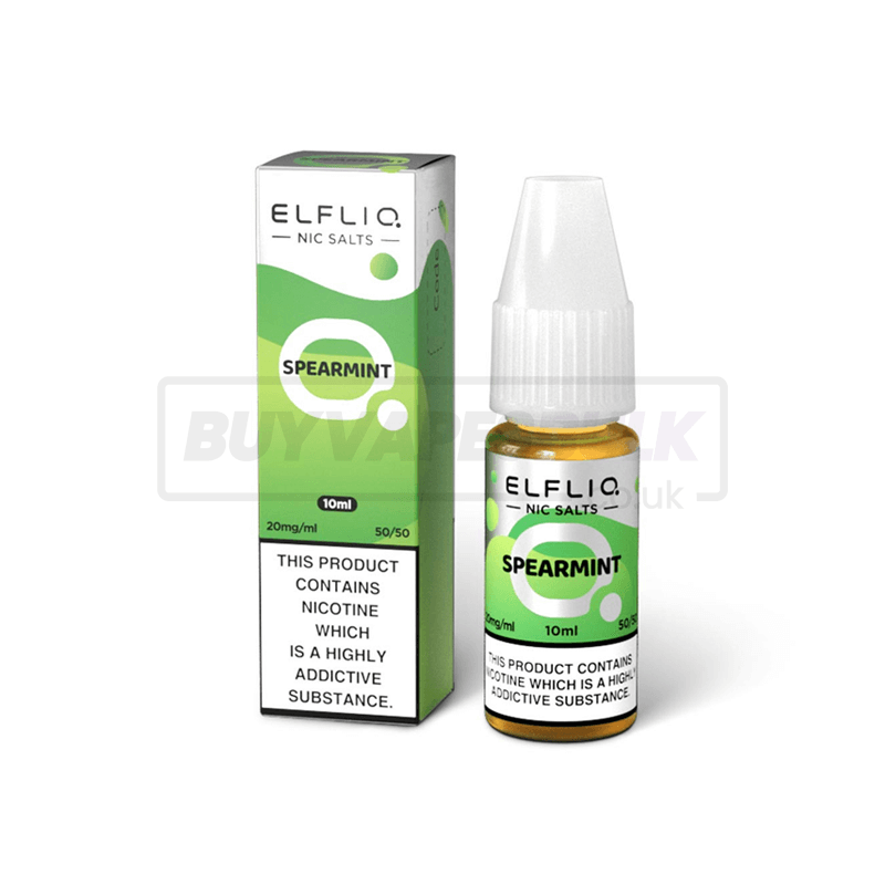 Spearmint Elfliq by Elf Bar Nic Salt E-Liquid Pack of 10 x (10ml)