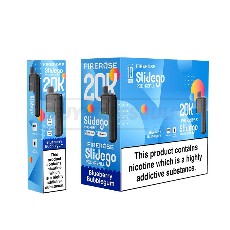 Elux Firerose Slidego 20K Prefilled Pods 5 Pack Blueberry Bubblegum