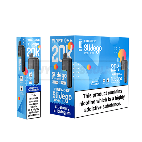 Elux Firerose Slidego 20K Prefilled Pods 5 Pack Blueberry Bubblegum