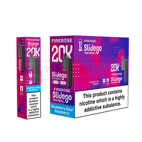 Elux Firerose Slidego 20K Prefilled Pods 5 Pack Blueberry Sour Raspberry