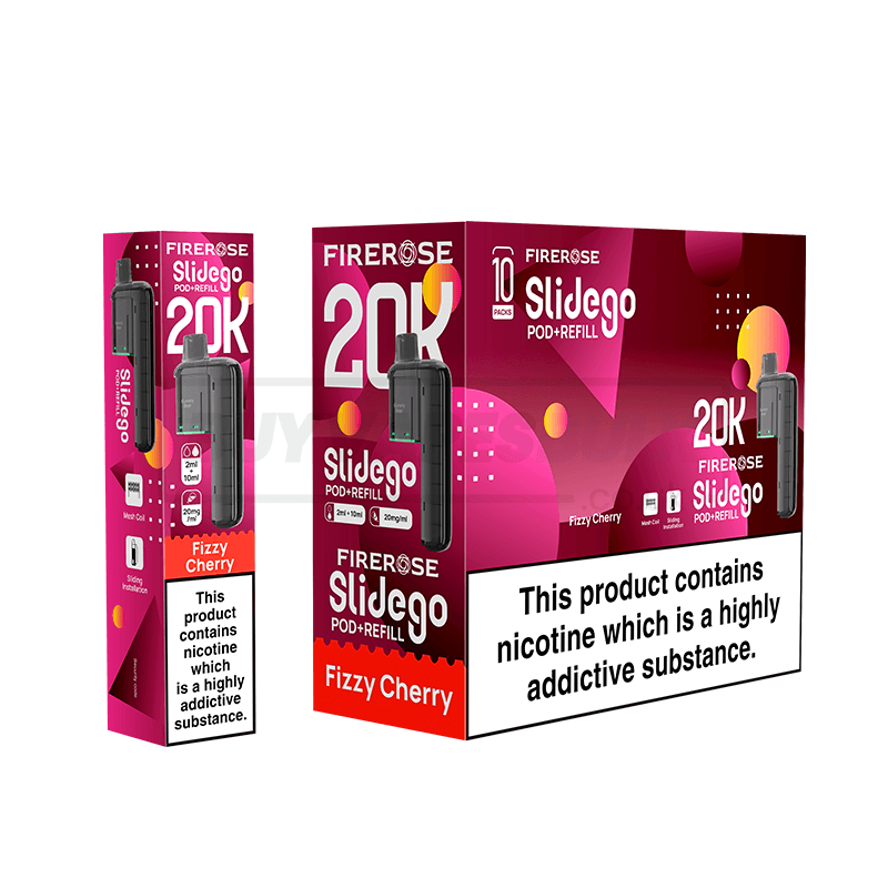 Elux Firerose Slidego 20K Prefilled Pods 5 Pack Fizzy Cherry