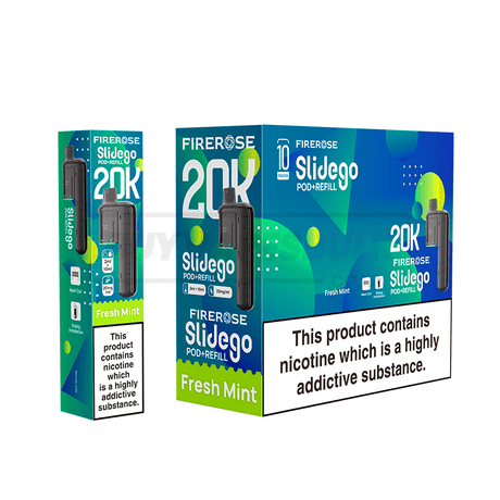 Elux Firerose Slidego 20K Prefilled Pods 5 Pack Fresh Mint