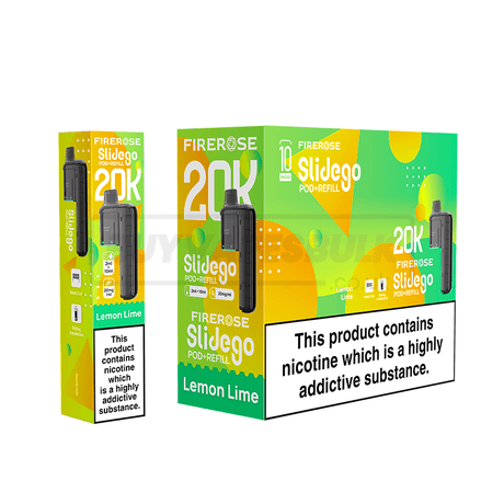 Elux Firerose Slidego 20K Prefilled Pods 5 Pack Lemon Lime