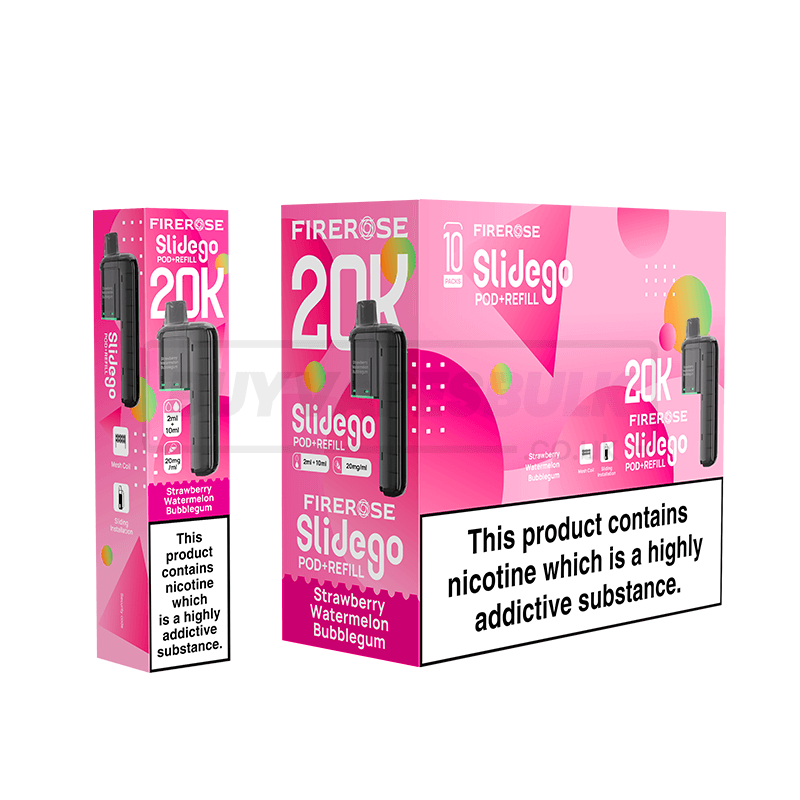 Elux Firerose Slidego 20K Prefilled Pods 5 Pack Strawberry Watermelon Bubblegum