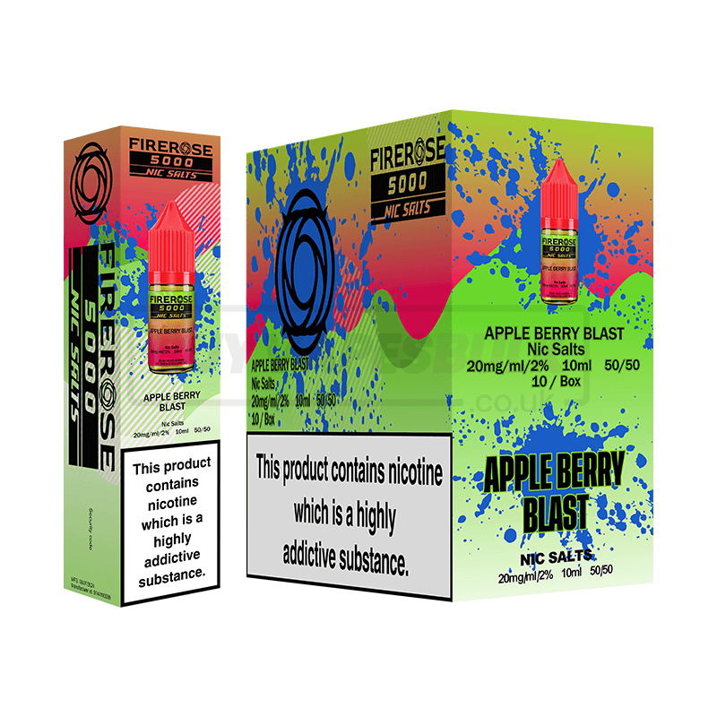 Elux Firerose 5000 Nic Salts 10 Pack Apple Berry Blast