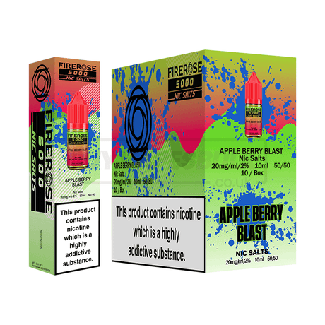 Apple Berry Blast Elux Firerose 5000 Nic Salt E-Liquid Pack of 10