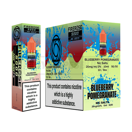 Blueberry Pomegranate Elux Firerose 5000 Nic Salt E-Liquid Pack of 10