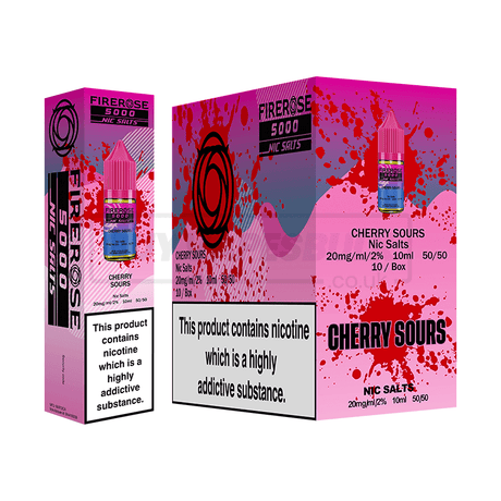 Cherry Sours Elux Firerose 5000 Nic Salt E-Liquid Pack of 10