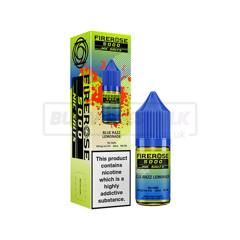 Elux Firerose 5000 Nic Salts Box of 10 Blue Razz Lemonade
